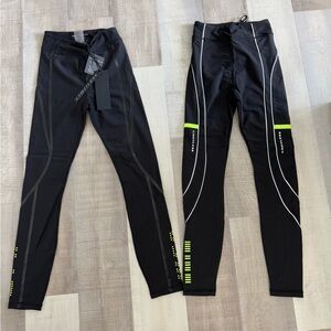 White Fox active leggings - black and grey